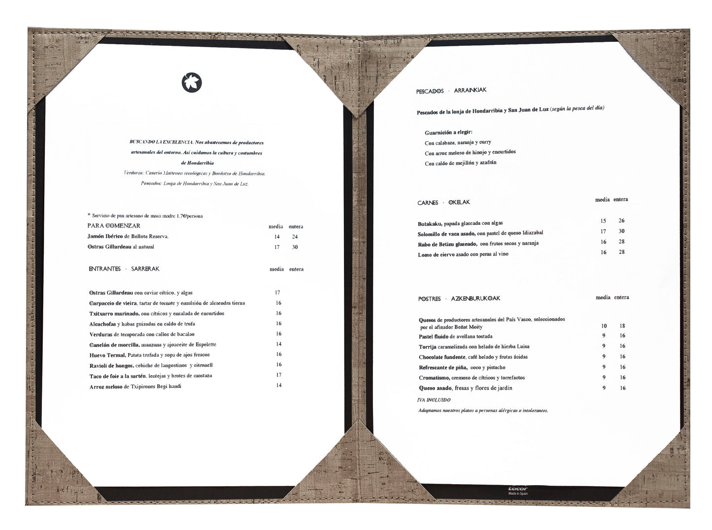 Porte menu Degas
