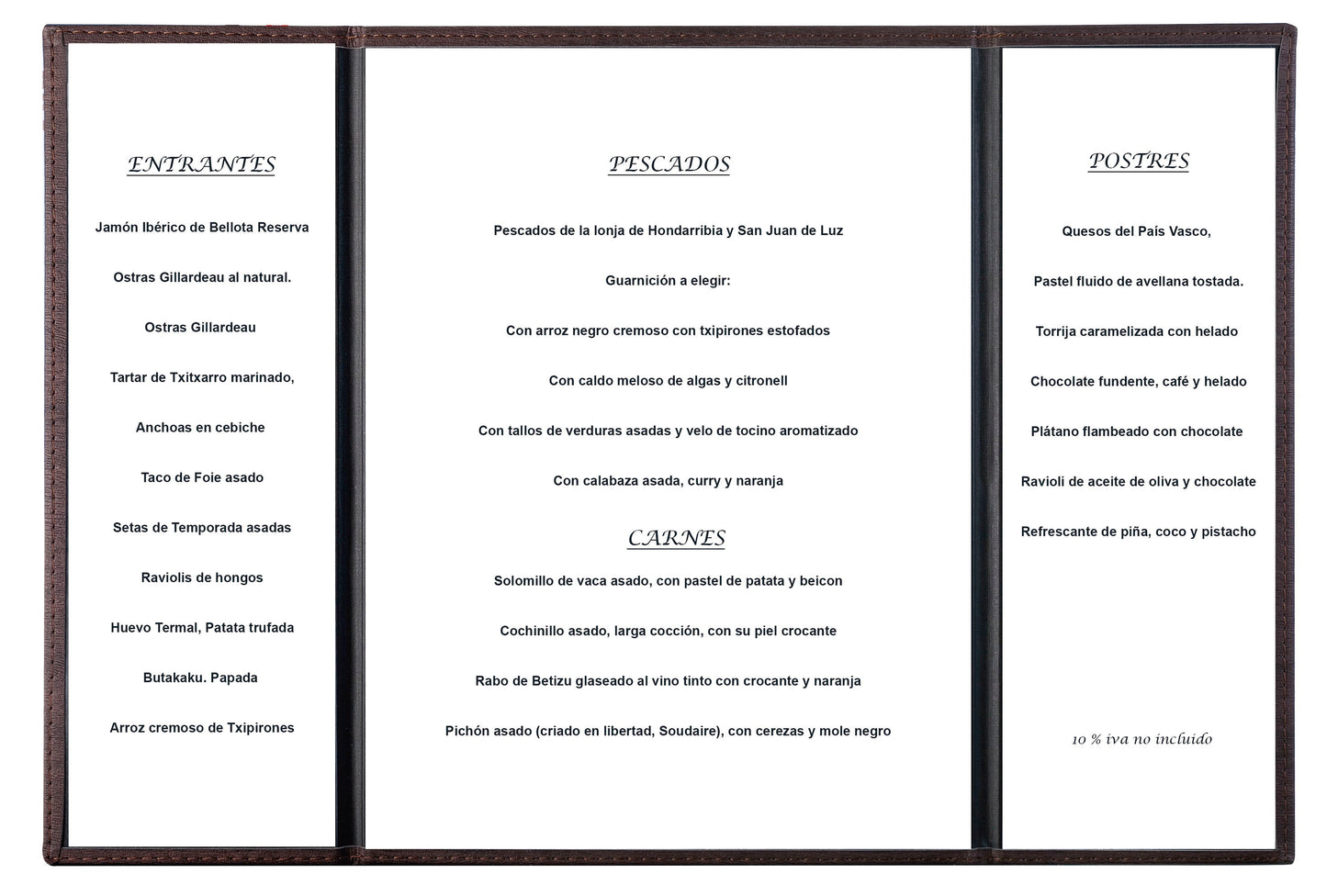 Porte menu Léo triptyque