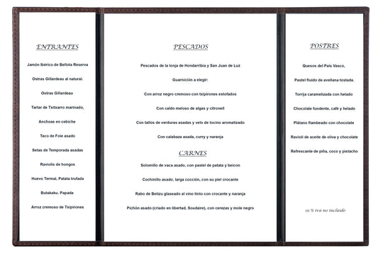 Porte menu Léo triptyque