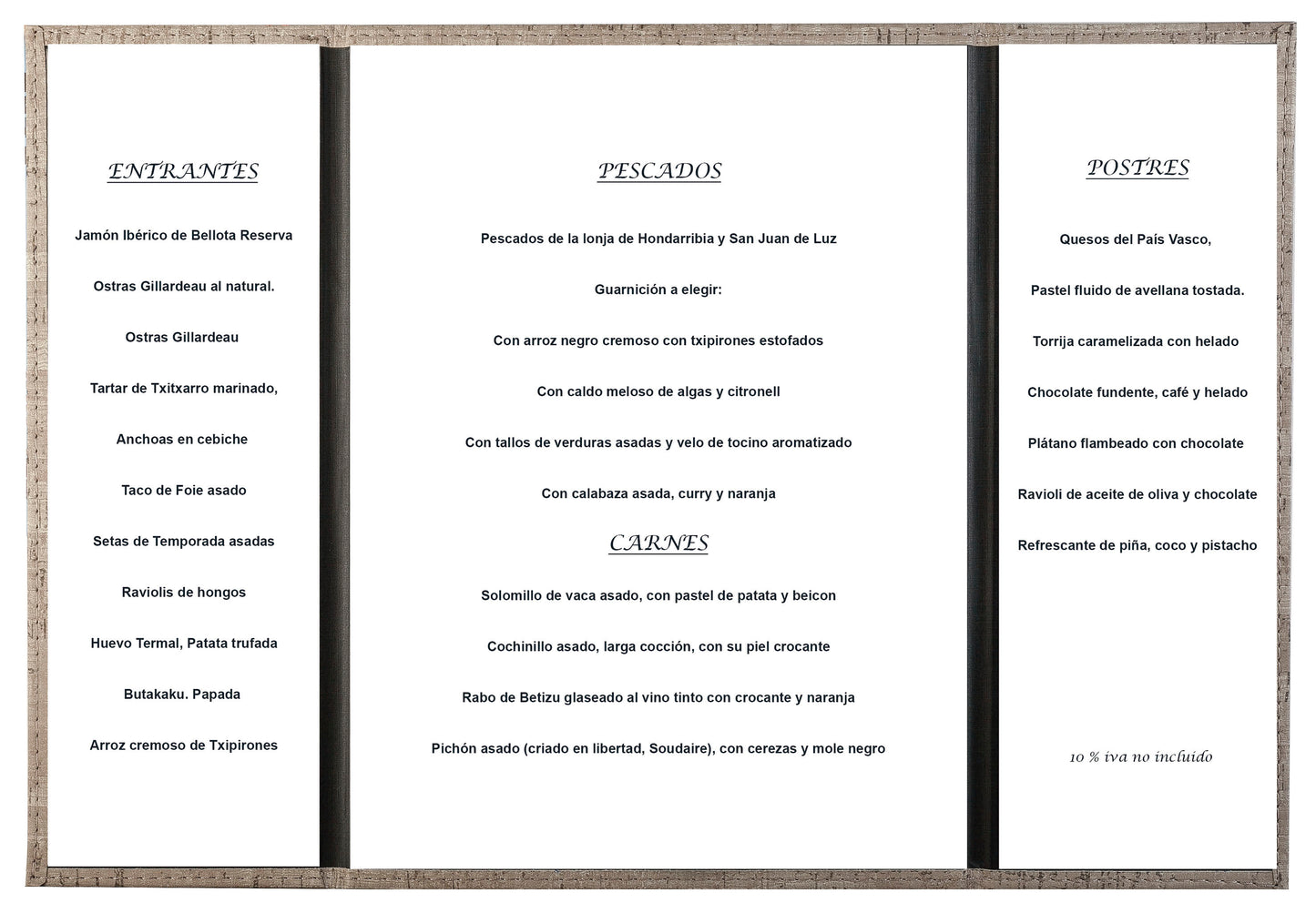 Porte menu Goya