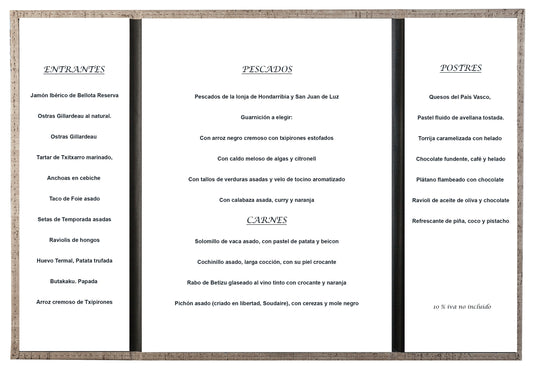 Porte menu Goya