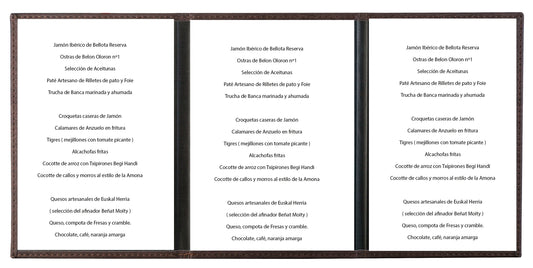 Porte menu Tiziano triptyque