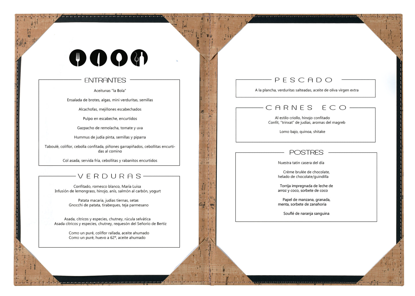 Porte menu Lisa