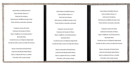 Porte menu Marcel