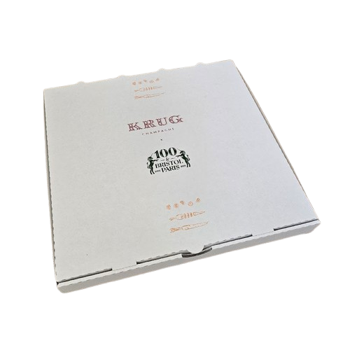 Boite pizza couleur Blanche hauteur 3,5cm (à partir de 1000 exemplaires)