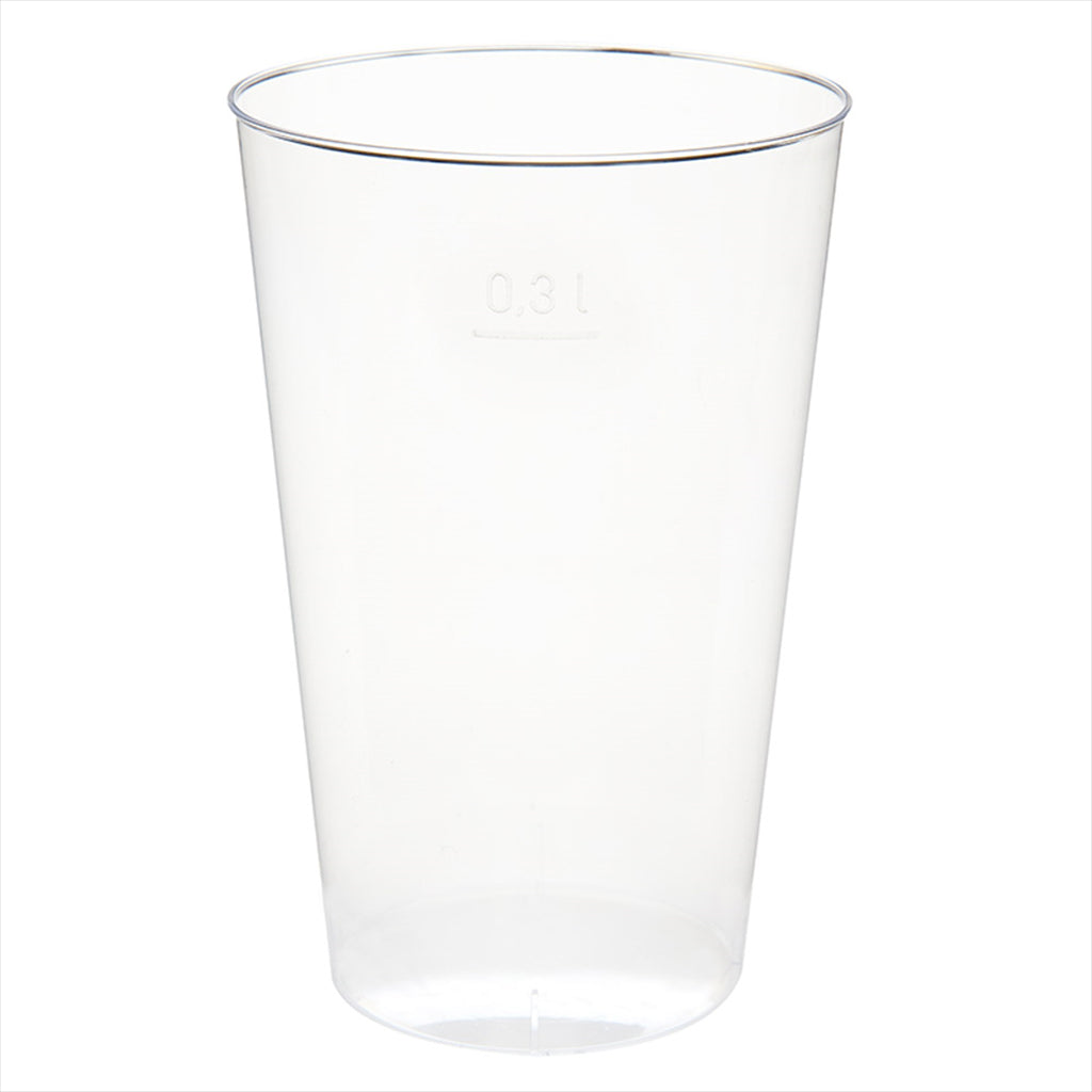 Verres injectés 300 ml ø 7,8x11,8 cm transparent plastique ps - carton de 500 unités