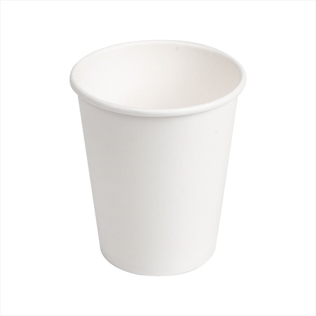 Gobelets boissons chaudes 1 paroi 240 ml 280 + 18 pe g/m2 ø8/5,6x9,2 cm blanc carton - carton de 1000 unités