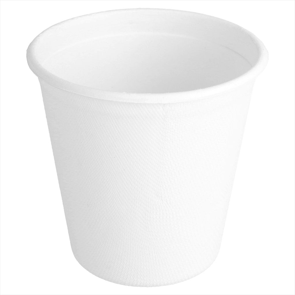 Gobelets compostable et biodegradable 370 ml ø 9,3x9,2 cm blanc canne à sucre - carton de 800