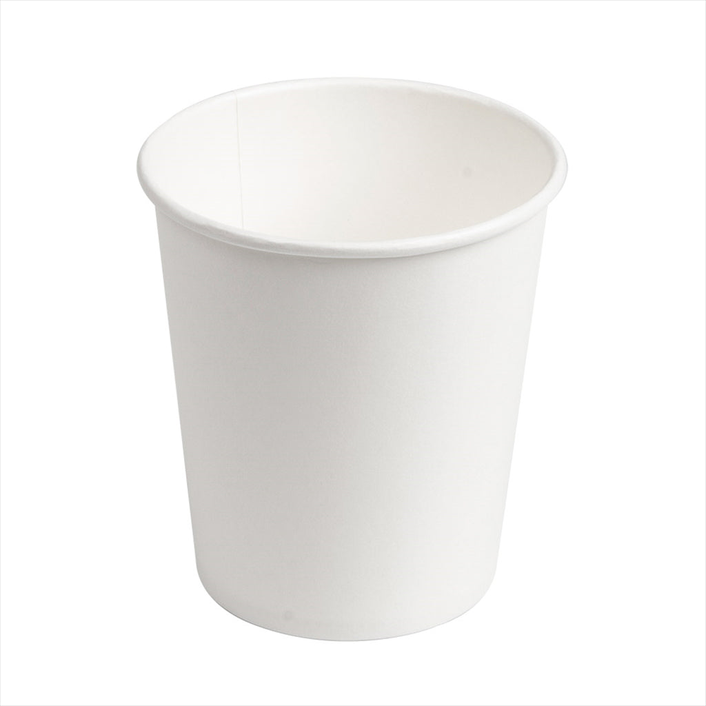 Gobelets boissons chaudes 1 paroi 180 ml 260 + 18 pe g/m2 ø7,2/5,3x7,8 cm blanc carton - carton de 1000 unités