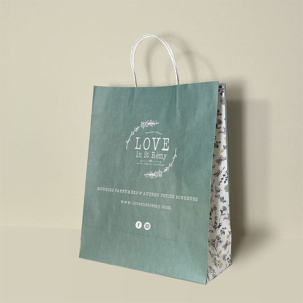 SACS SOS TRAITEUR AVEC ANSES 90 G/M2 36+21x33,5 CM NATUREL KRAFT