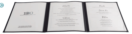 Porte menu PVC