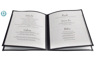 Porte menu PVC