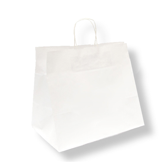 SACS SOS TRAITEUR AVEC ANSES 90 G/M2 32+21x28,5 CM BLANC CELLULOSE