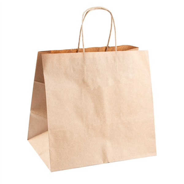 SACS SOS TRAITEUR AVEC ANSES 80 G/M2 26+17x24 CM NATUREL KRAFT
