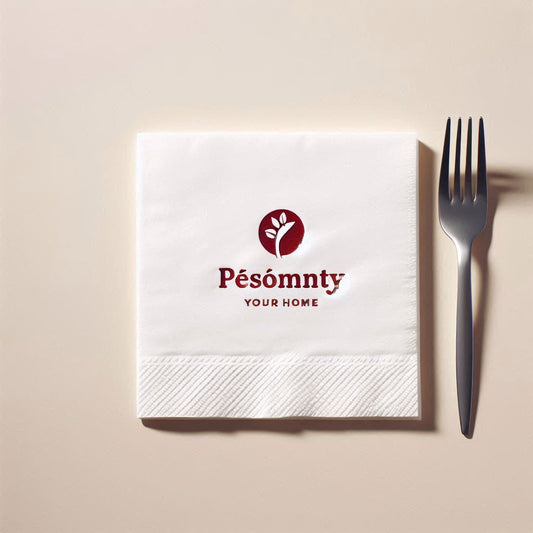 Serviette personnalisée toutes couleurs, blanches ou kraft