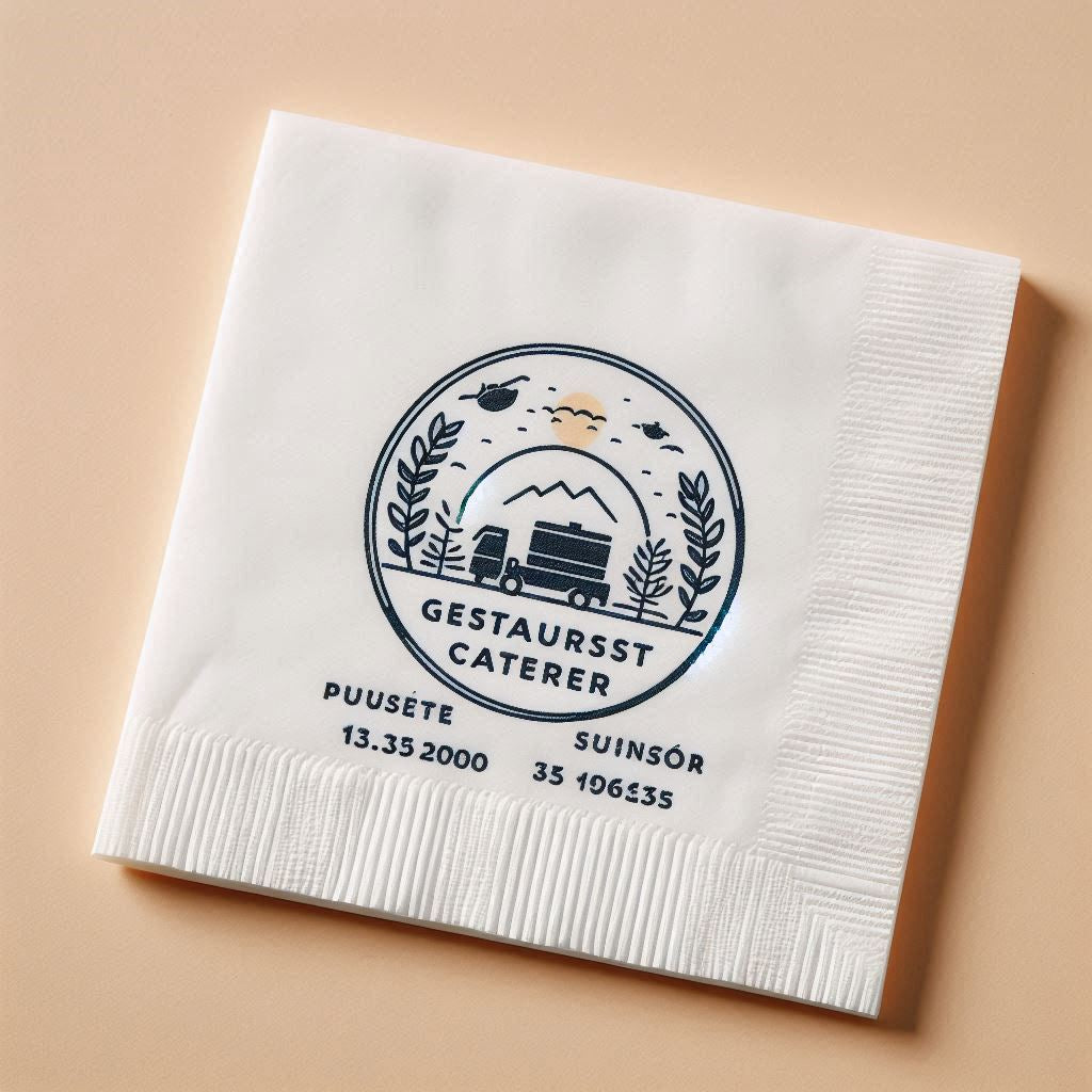 Serviette cocktail pure ouate logo personnalisée Publicitaire