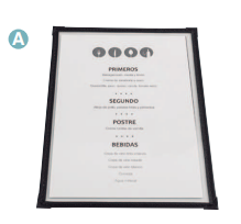 Porte menu PVC