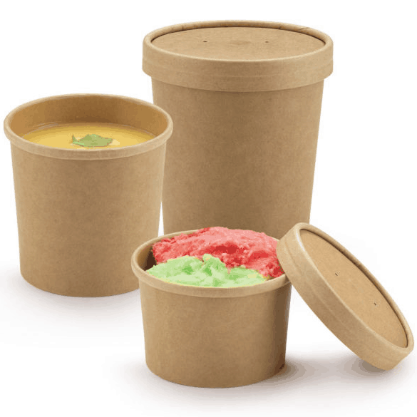 Pot à soupe carton brun