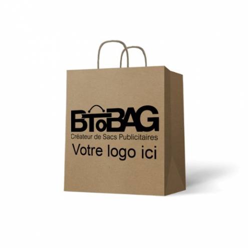 SACS SOS TRAITEUR AVEC ANSES 80 G/M2 26+17x24 CM NATUREL KRAFT