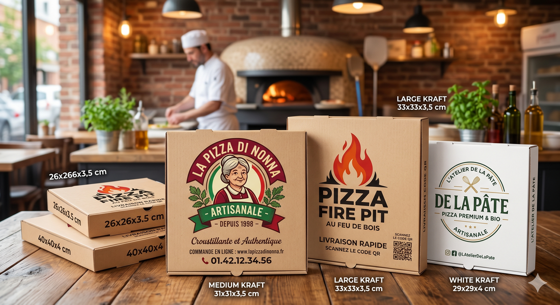 Comment créer une boîte à pizza avec logo ? Le Guide Stratégique de la Boîte à Pizza Personnalisée : Boostez votre Visibilité et vos Ventes