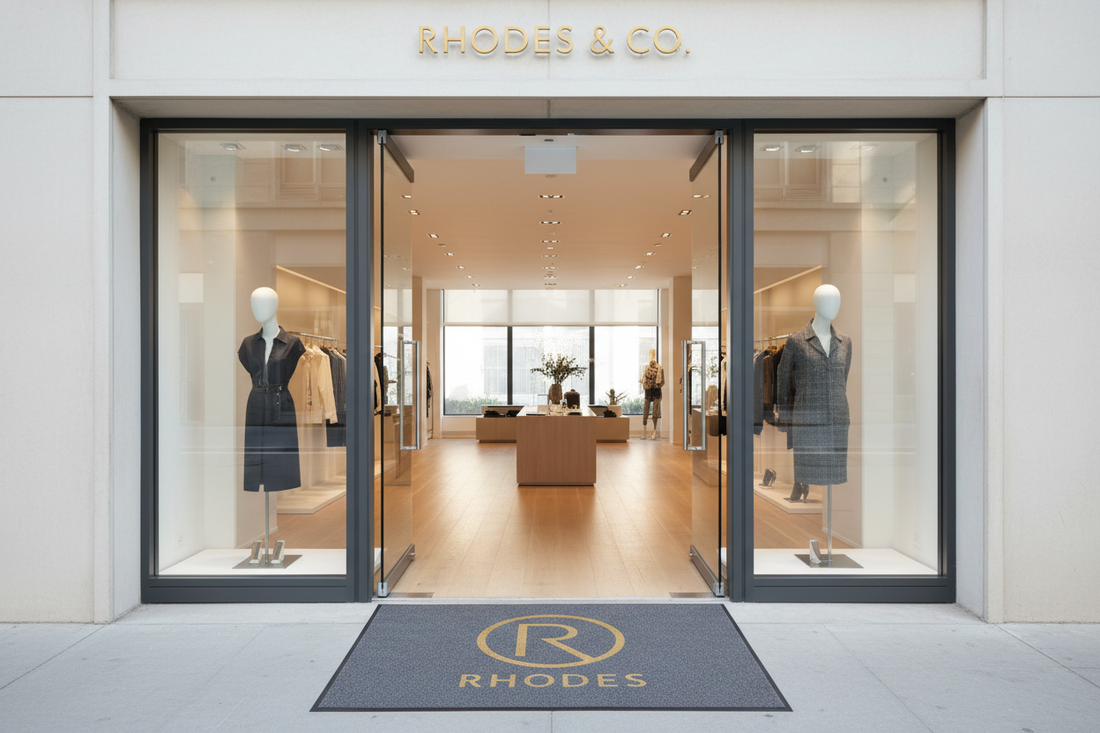 Tapis d’accueil personnalisé fabriqué en France : le détail à petit prix qui change tout pour un commerce