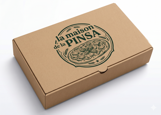 Boîte Pinsa Personnalisée 33x25x4cm – Impression sur Mesure | Meilleur Prix