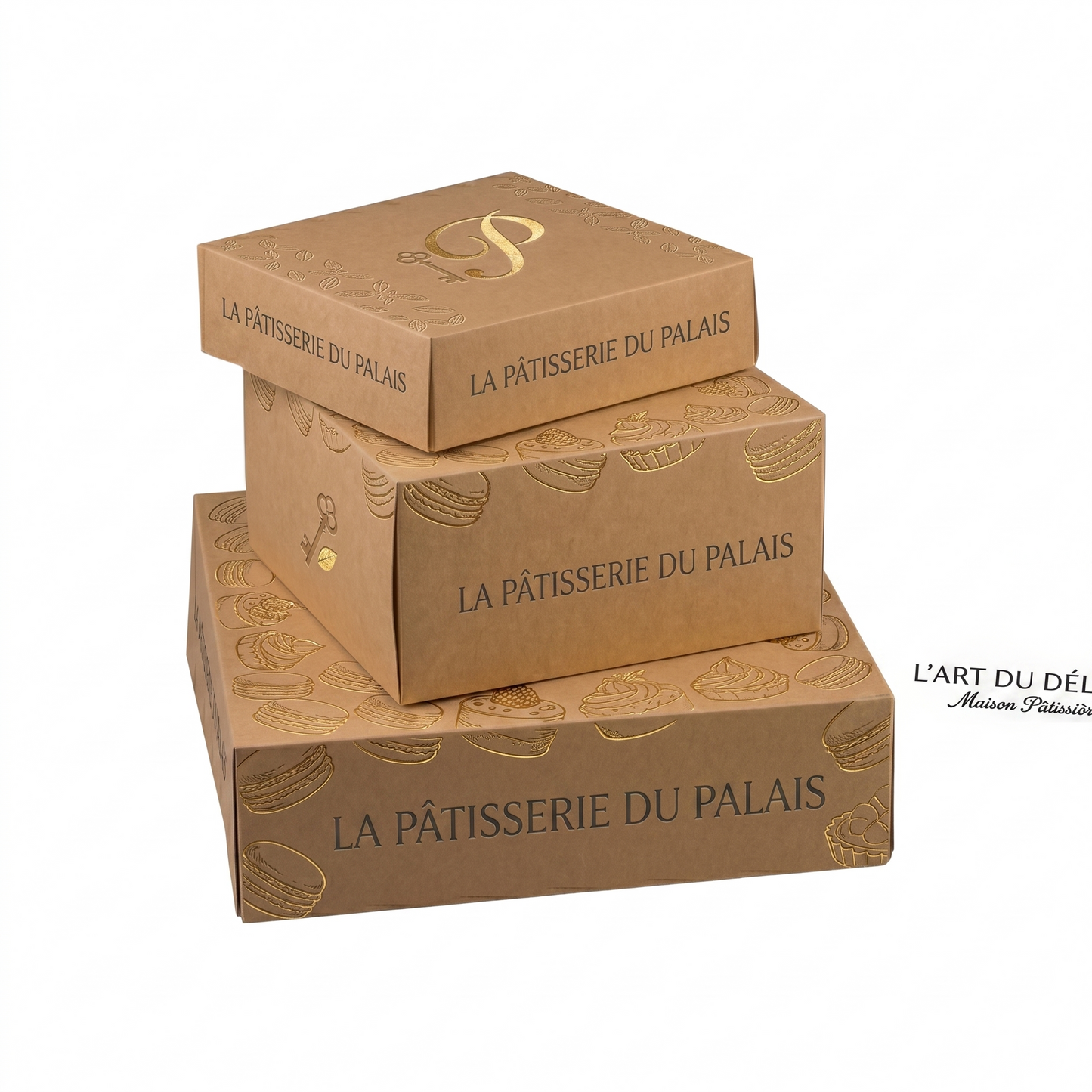Boite pâtissière blanche hauteur 5cm (à partir de 500 exemplaires)