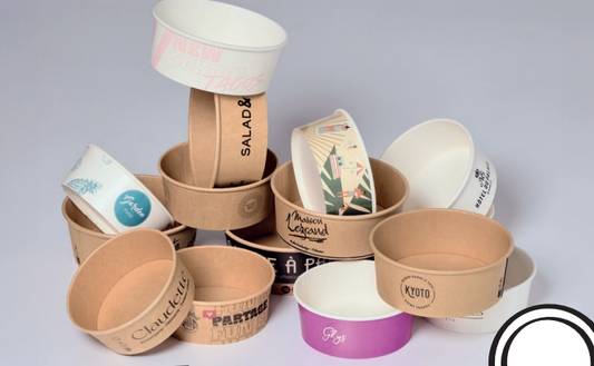 Pot à salade carton blanc