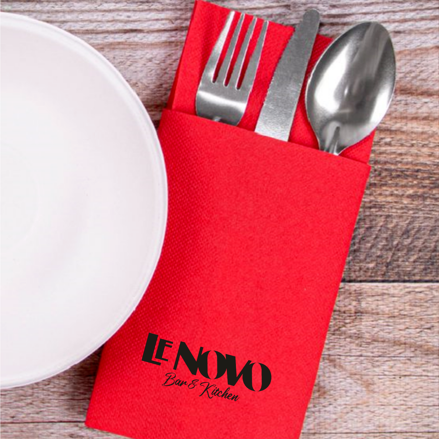 SERVIETTE GAUFREE COLLEE 38x38 PERSONNALISEE - Fabrication Française Premium