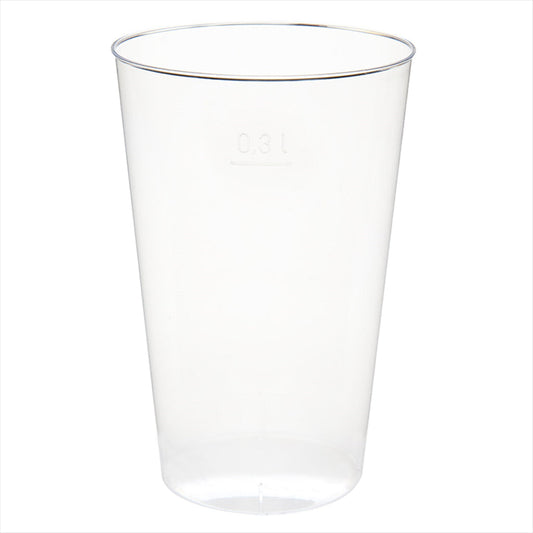 Verres injectés 300 ml ø 7,8x11,8 cm transparent plastique ps - carton de 500 unités