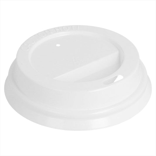 COUVERCLES HAUTS POUR GOBELETS 180 ML BLANC PLASTIQUE PS