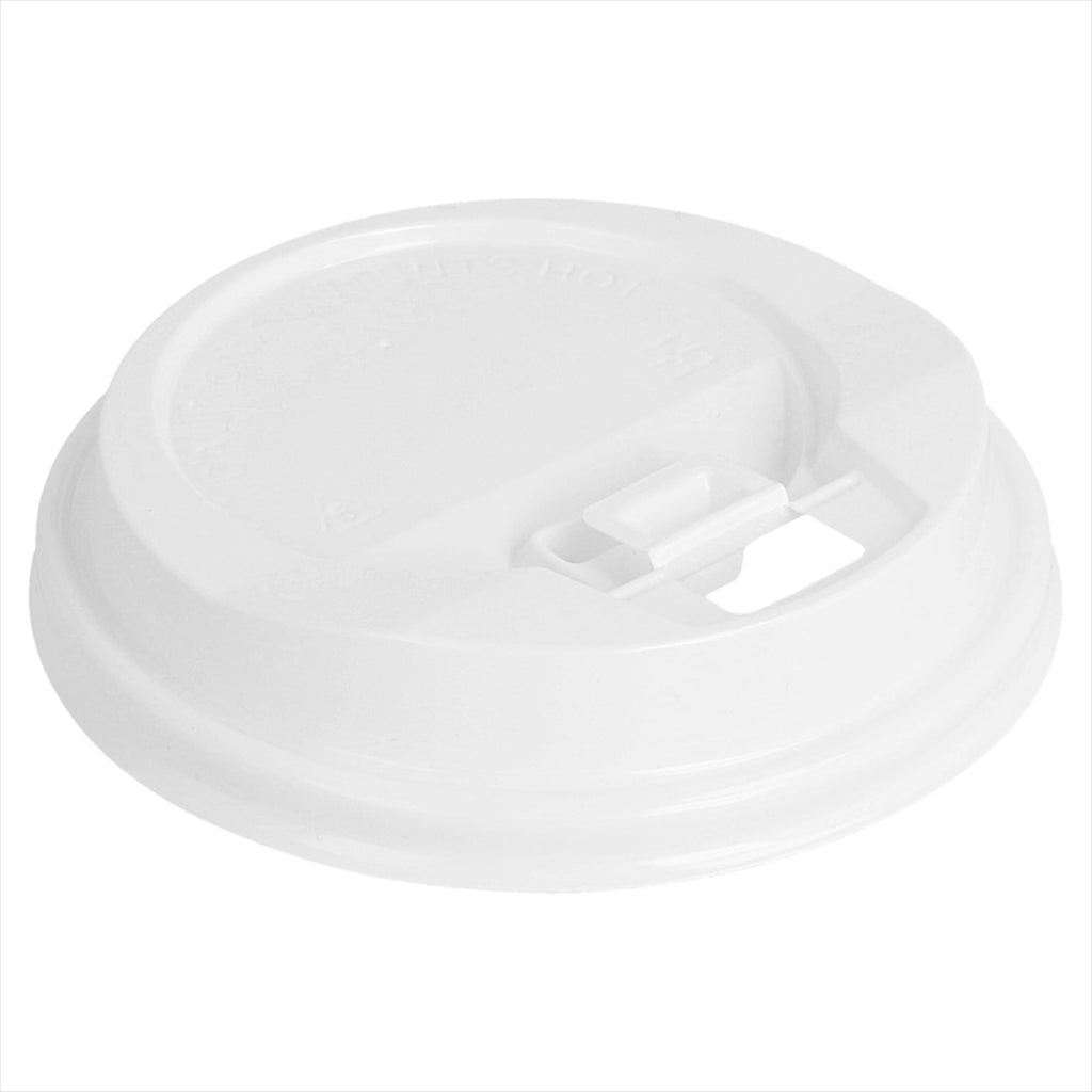 COUVERCLES HAUTS POUR GOBELETS 360/480 ML BLANC PLASTIQUE PS