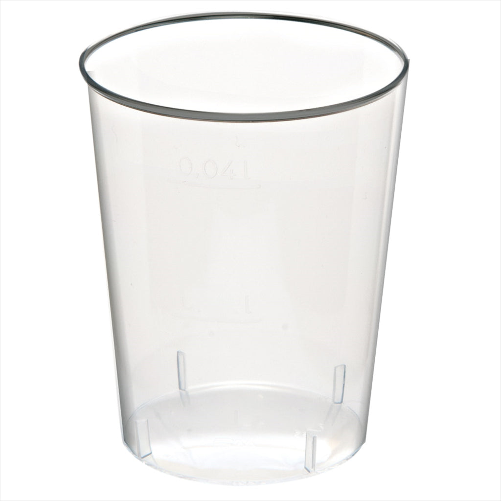 Verres injectés à liqueur 20/30 ml ø 4,2x4,2 cm transparent cristal plastique ps - carton de 2000 unités