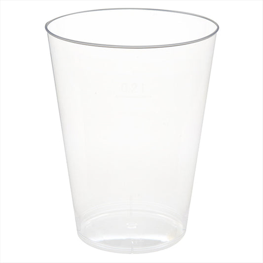 Verres injectés 200 ml ø 7,5x9,7 cm transparent cristal plastique ps - carton de 1000 unités