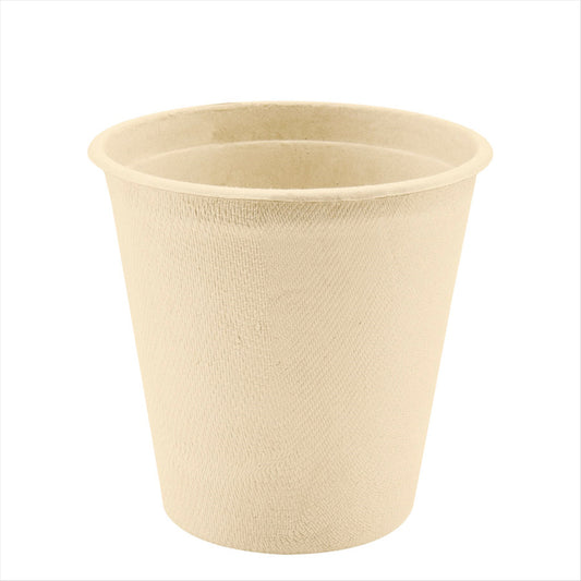 Gobelets compostable et biodegradable 370 ml ø 9,3x9,2 cm naturel canne à sucre - carton de 800