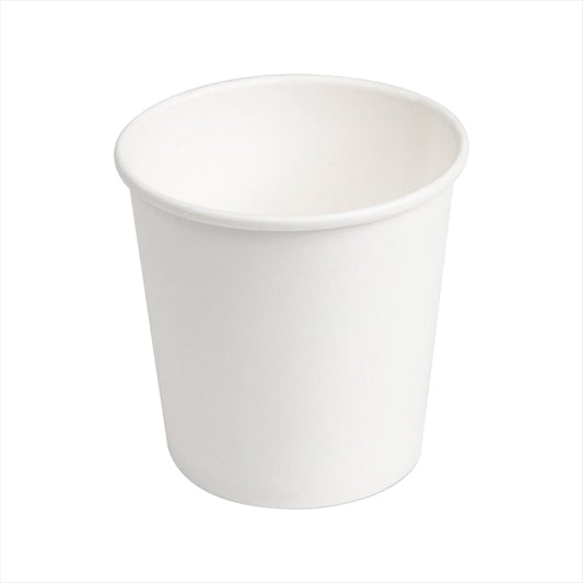 Gobelets boissons chaudes 1 paroi 120 ml 230 + 18  pe g/m2 ø6,2x4,5/6 cm blanc carton - carton de 1000 unités