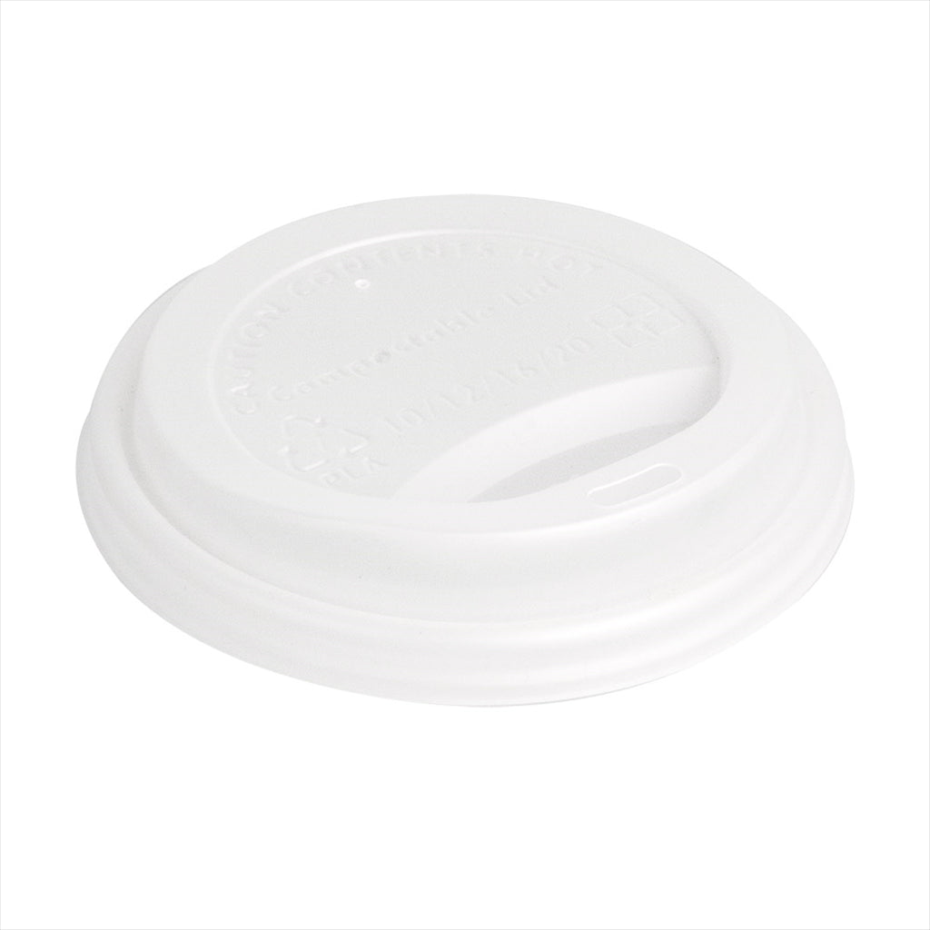 COUVERCLES POUR GOBELETS 360 ML BIODEGRADABLE BLANC CPLA