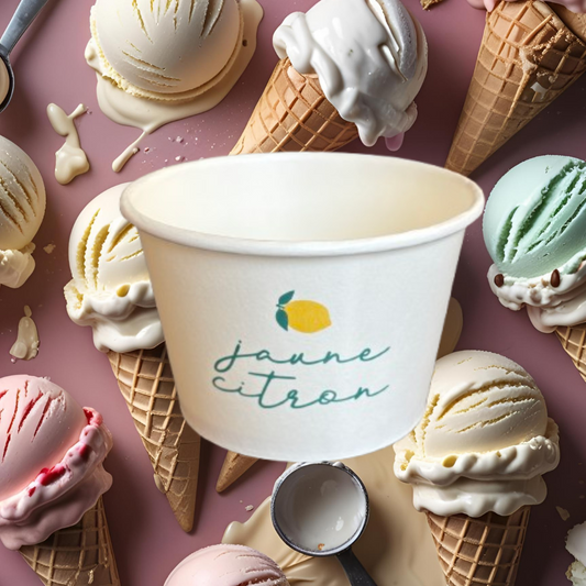 Pot à glace carton personnalisé