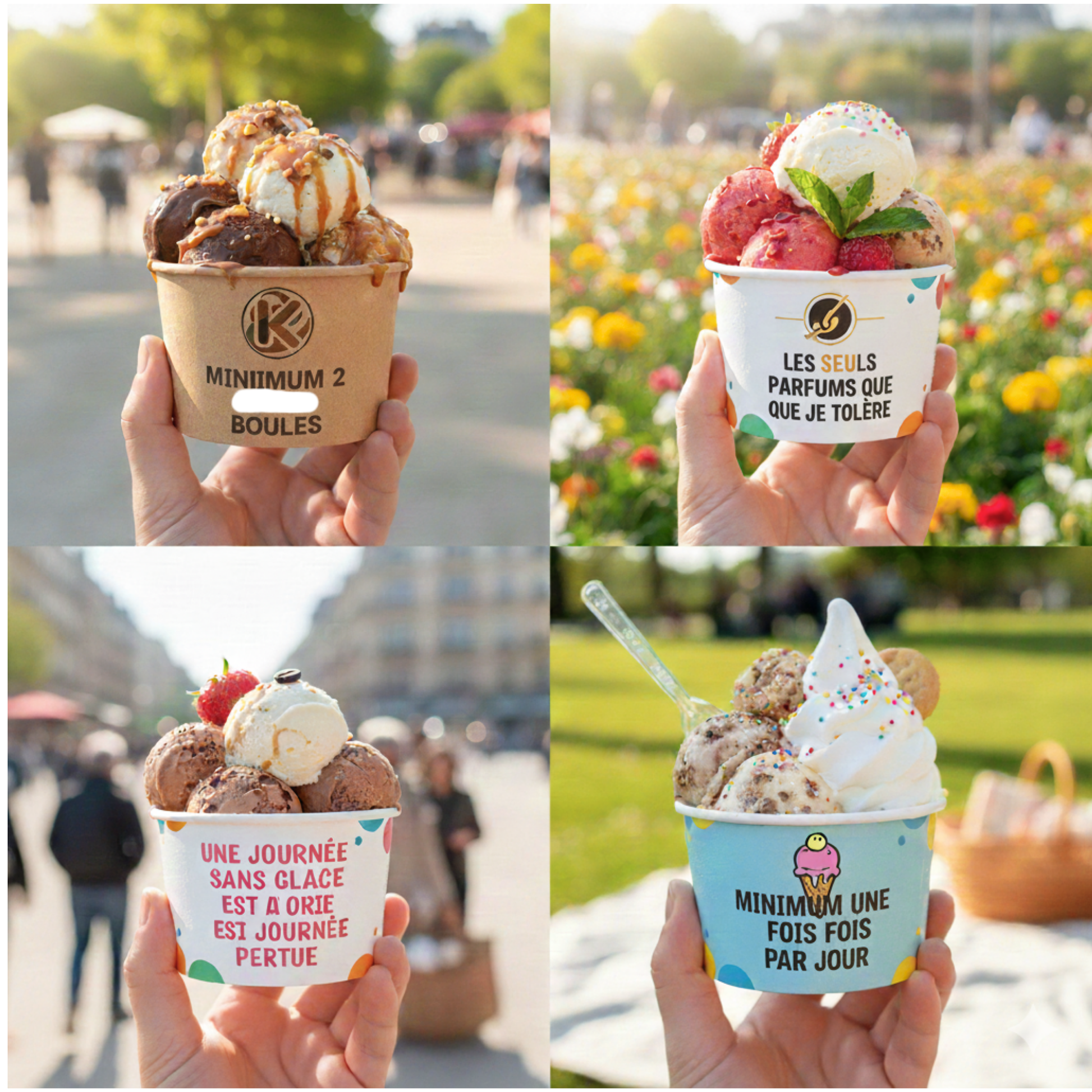 Pot à glace avec mon logo