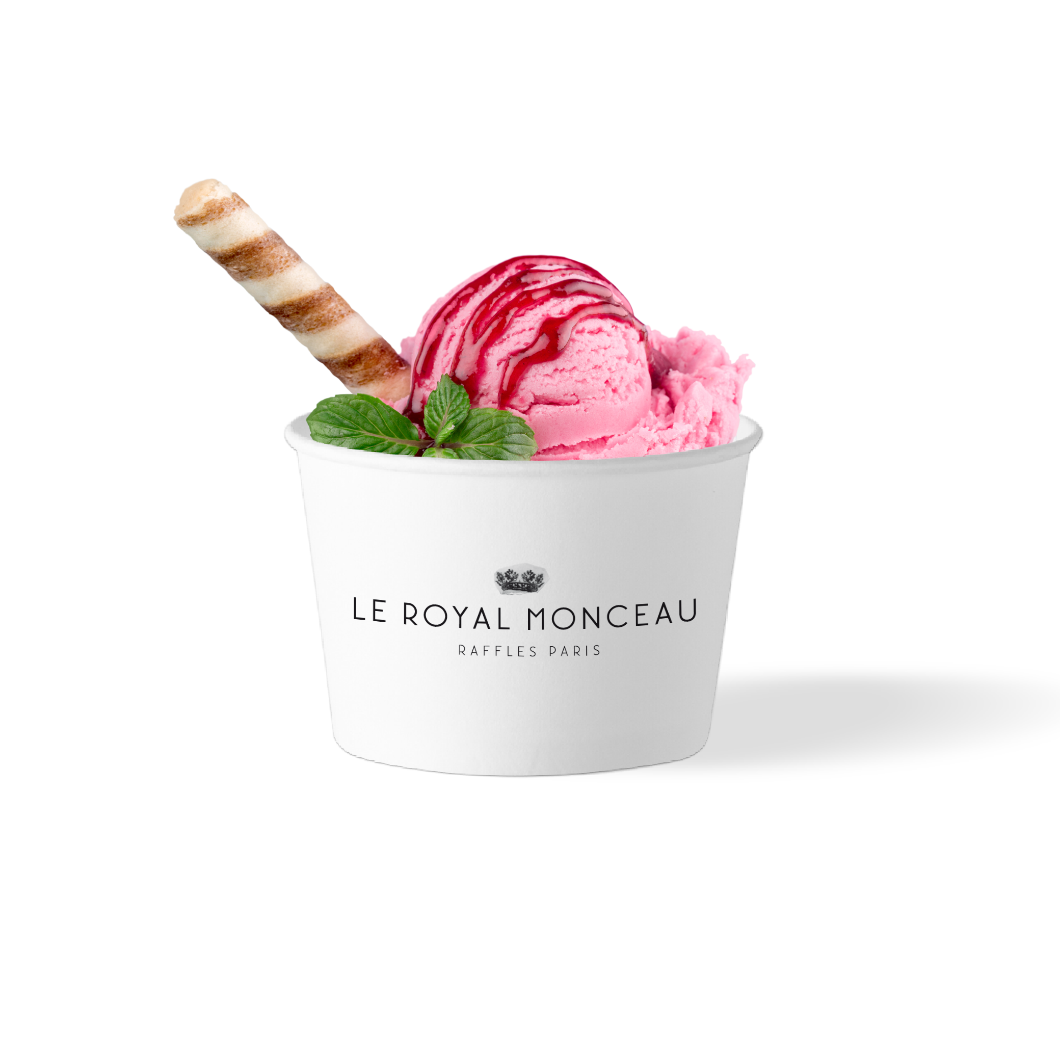 Pot à glace avec logo personnalisé