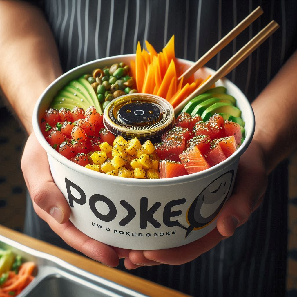 Saladier carton rond personnalisé avec logo 