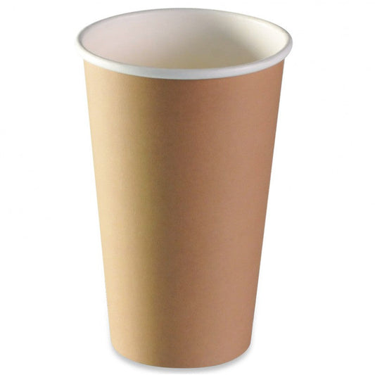 Gobelet en carton recyclable, la&nbsp;bonne<span>&nbsp;</span>alternative de la vaisselle jetable&nbsp;écologique pour la vente à emporter de boissons. Gobelet brun.Gobelets carton brun 360ml