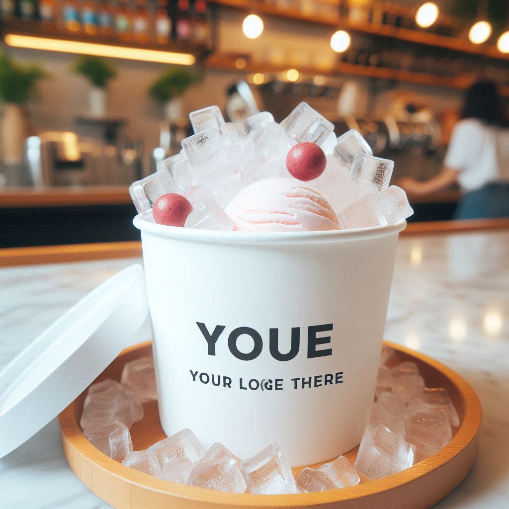 pot à dessert en carton personnalisé